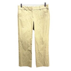 Theory NWT Luke Pants Khaki Straight Leg Cropped  Size 6